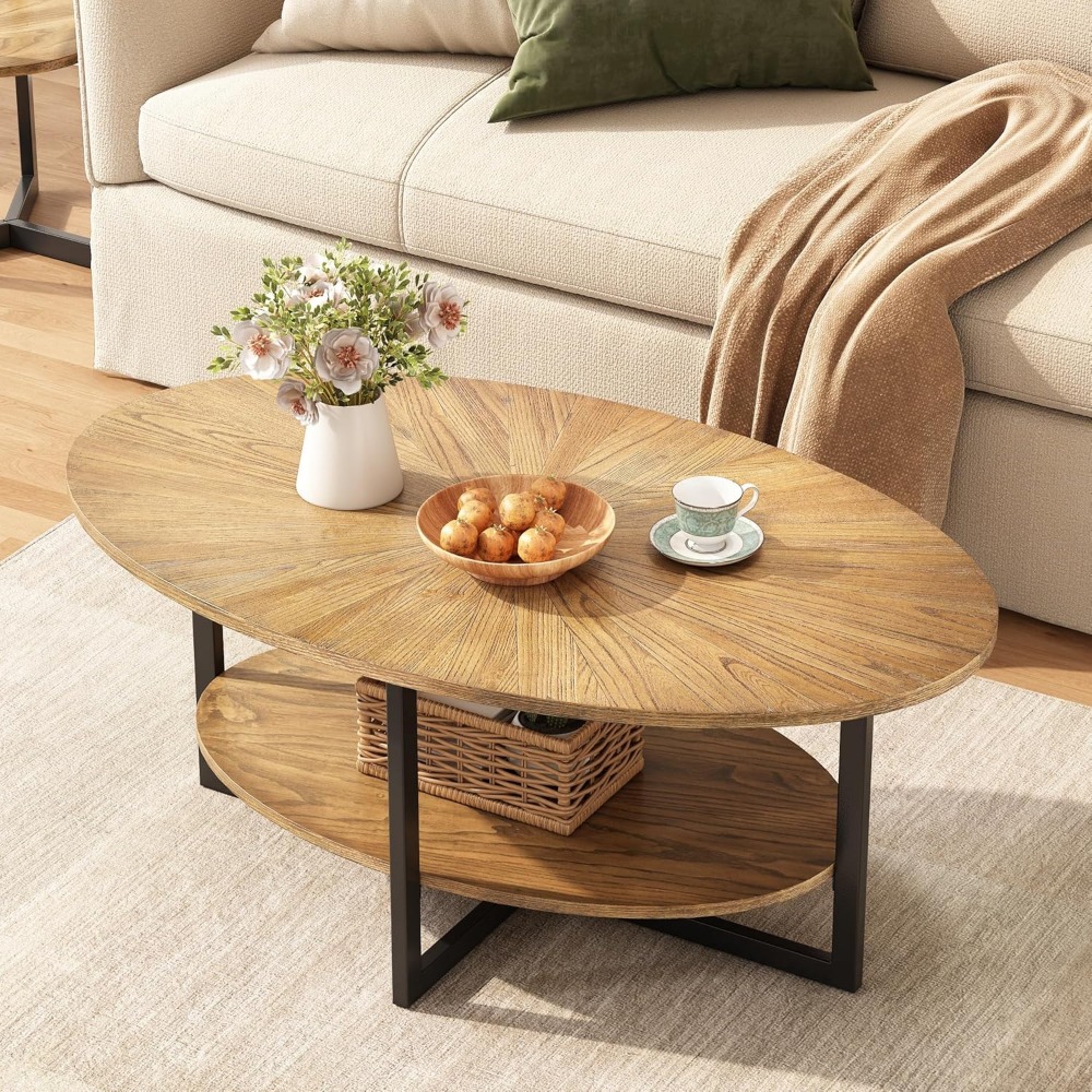 Prefer Coffee To Tea - Preferred Solid Wood Oval Coffee Table