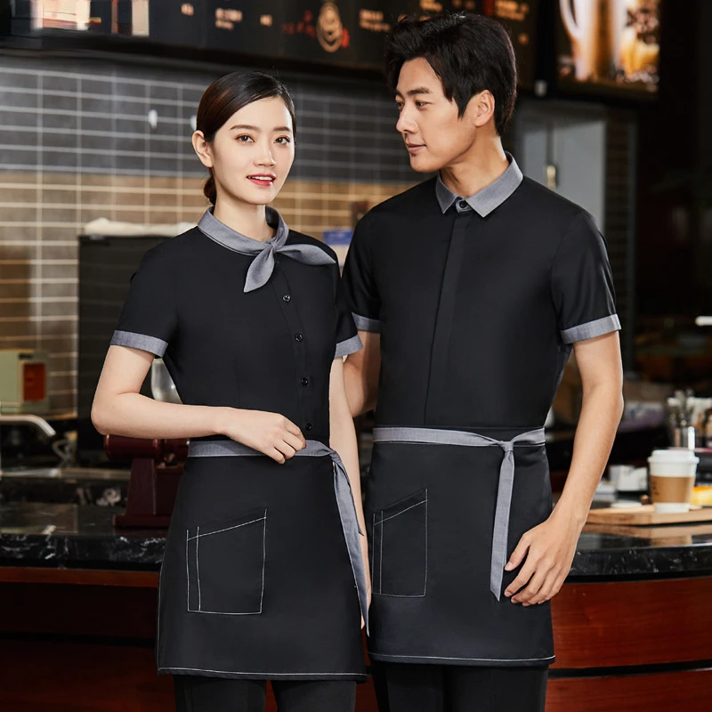 Coffee Tea House - Summer Waiter Work Clothes Tea House
