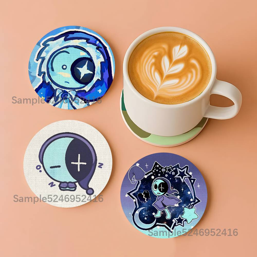 Coffee Tea World - A-Astro D-Dandys W-World Round Wooden Coasters