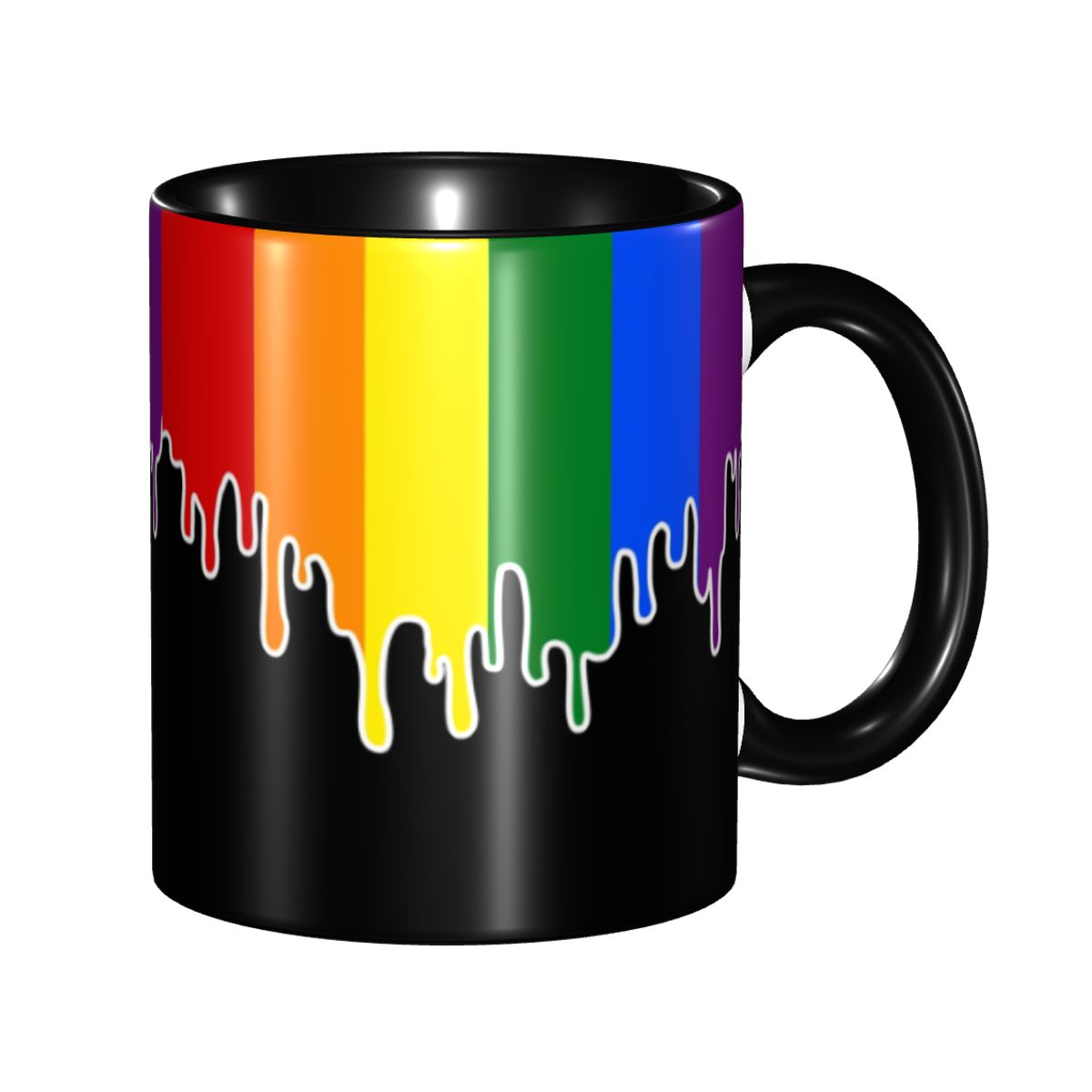 Water Tea And Coffee - Custom Gay Pride Flag Drip Design