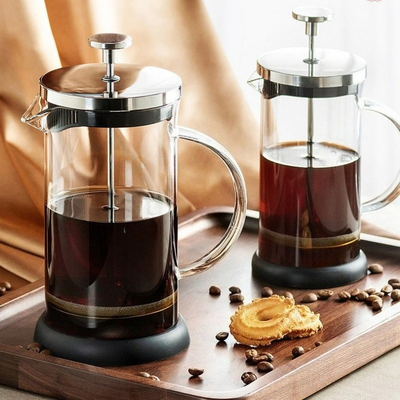 Coffee Tea Press - 350-1000ml Stainless Steel Glass Coffee Maker