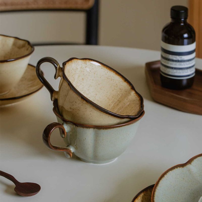 French Retro Ceramic Cups Plat - Prefer Coffee To Tea avis et prix