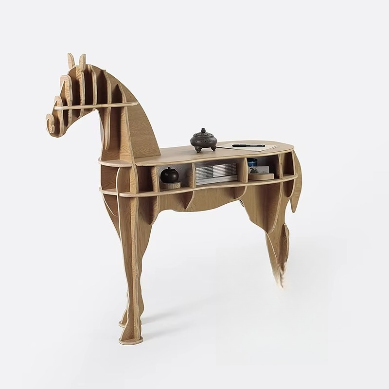 Creative Wooden Horse Tea Coff - Coffee Tea Library avis et prix