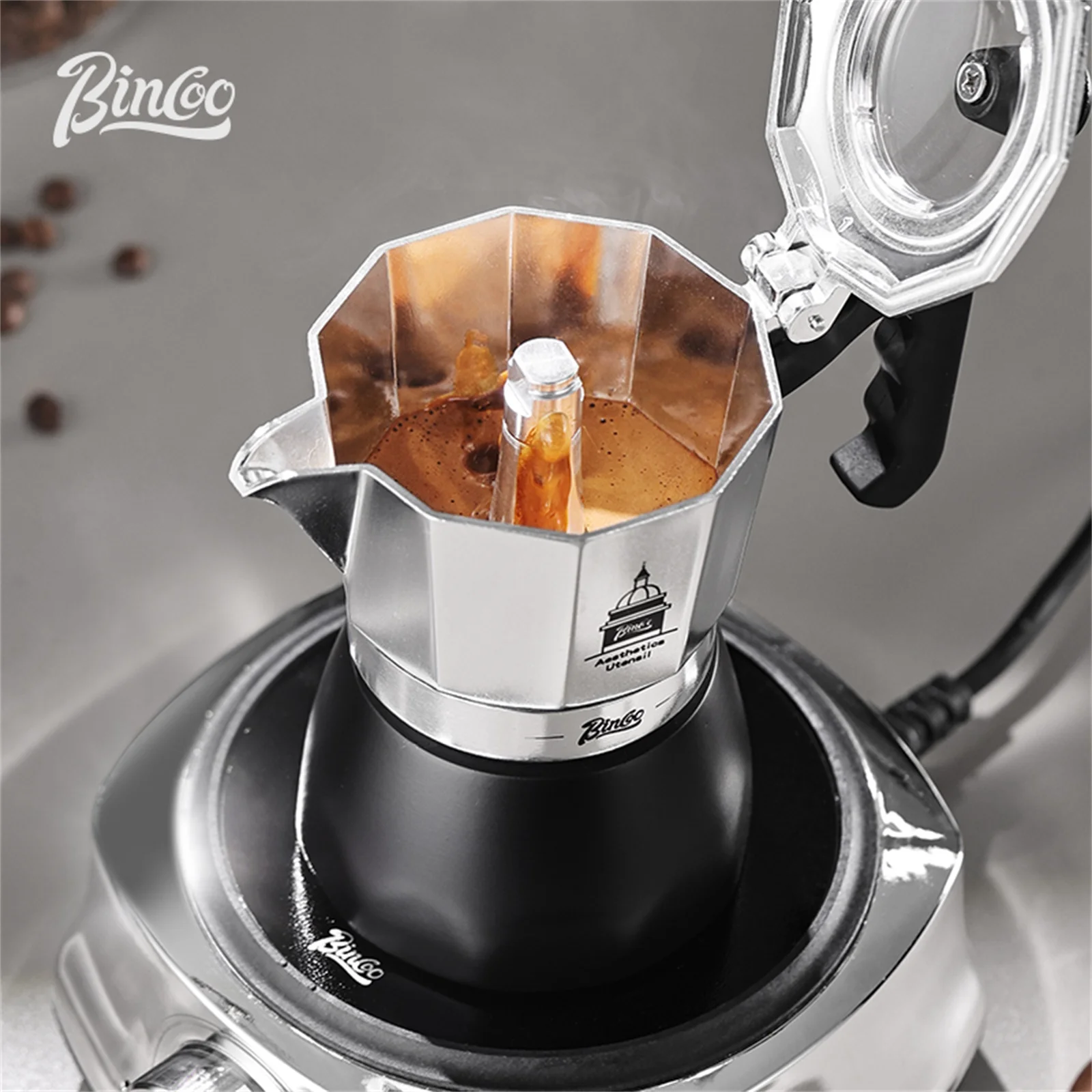 BINCOO Double Valve Moka Pot，E - Moka Pot Stove avis et prix