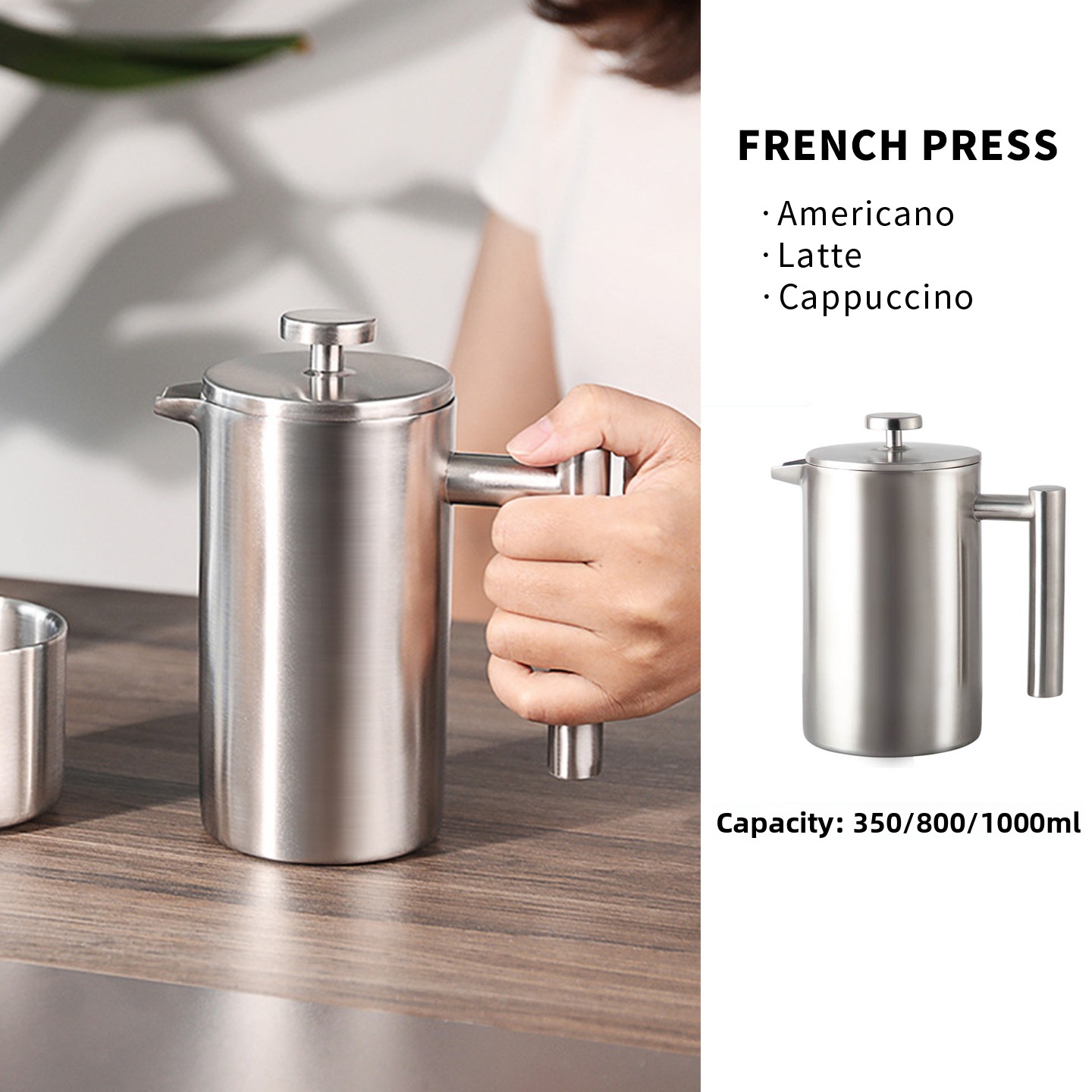 304 Stainl Steel French Pr Cof - Coffee Tea Pots avis et prix