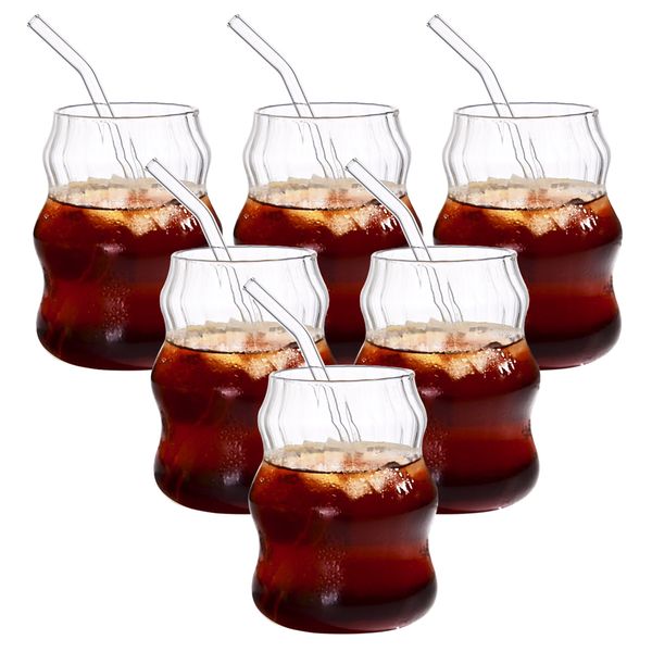 6 Pcs 19oz Glass Coffee Cup Se - Water Tea And Coffee avis et prix