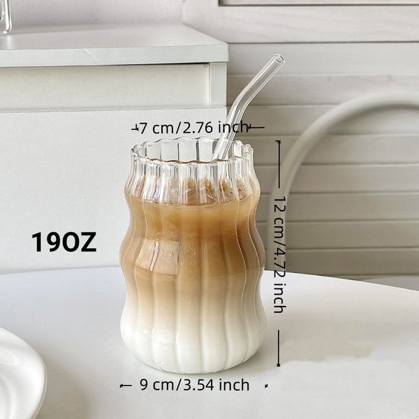 6 Pcs 19oz Glass Coffee Cup Se - Water Tea And Coffee avis et prix