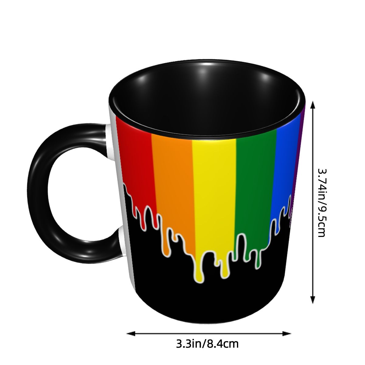 Custom Gay Pride Flag Drip Des - Water Tea And Coffee avis et prix