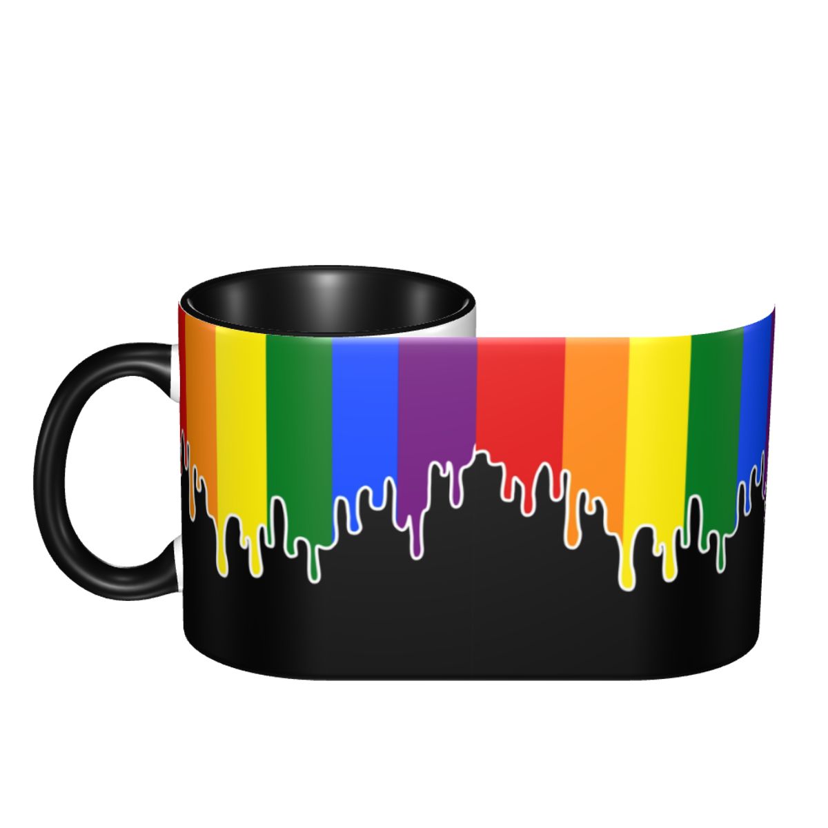 Custom Gay Pride Flag Drip Des - Water Tea And Coffee avis et prix