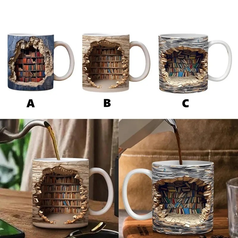 Creative Bookshelf Coffee Mug  - Coffee Tea Library avis et prix