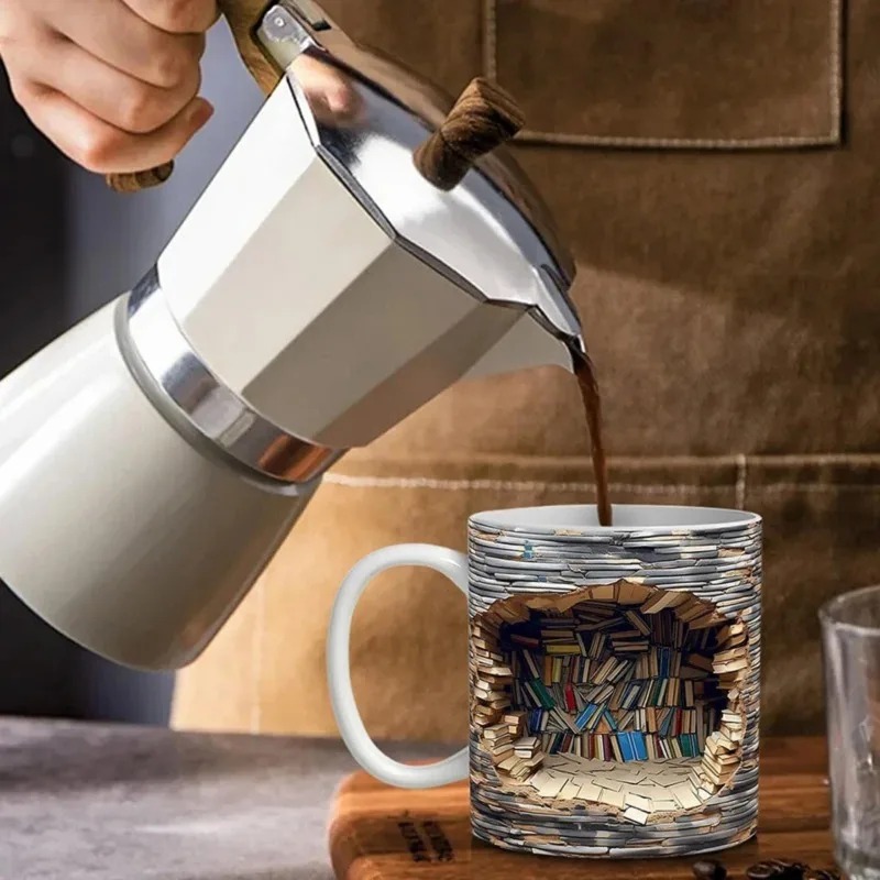 Creative Bookshelf Coffee Mug  - Coffee Tea Library avis et prix