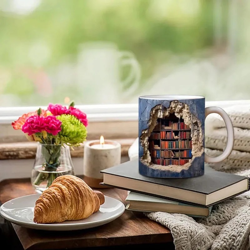 Creative Bookshelf Coffee Mug  - Coffee Tea Library avis et prix