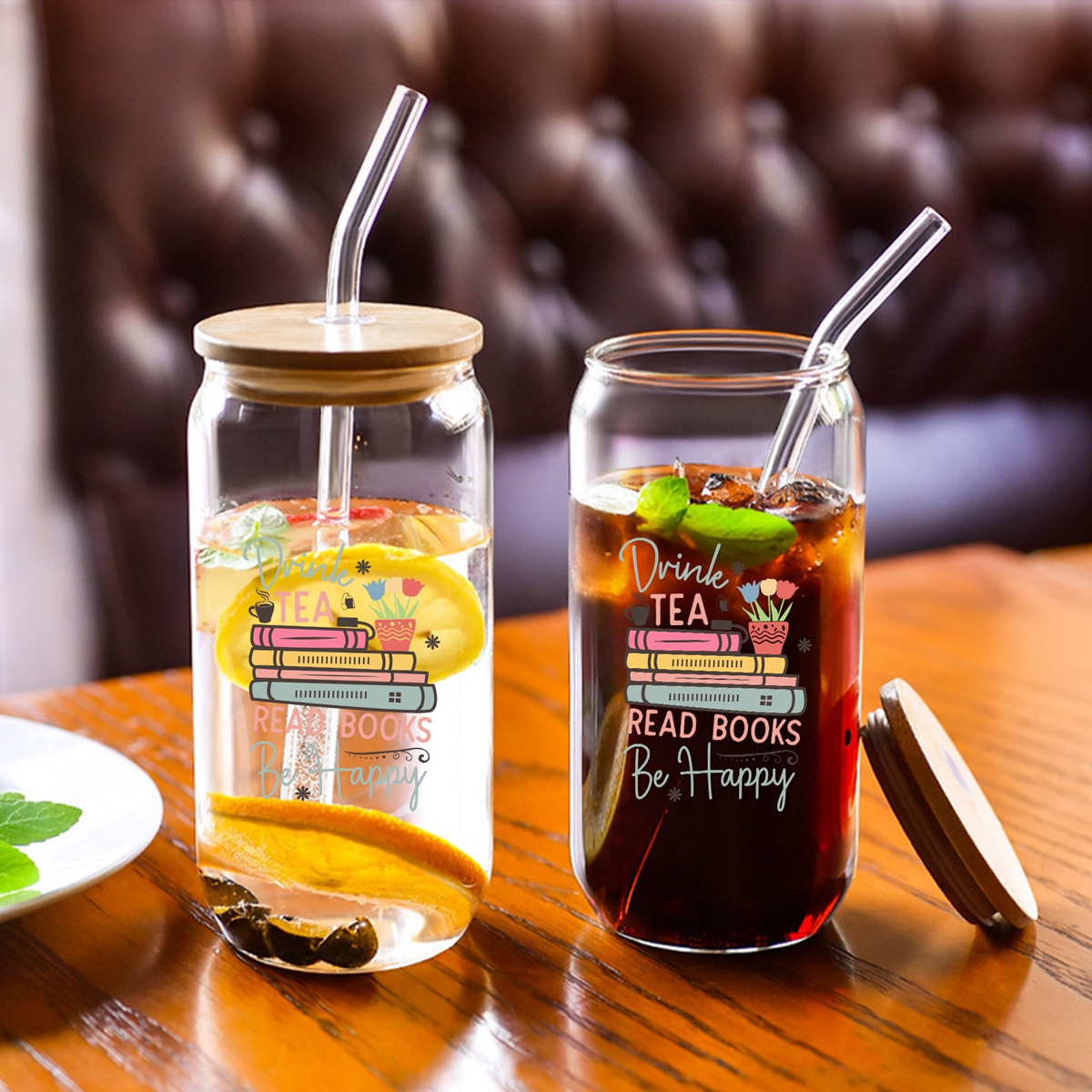 1pc Drink Tea Read Books Be Ha - Coffee Tea Library avis et prix