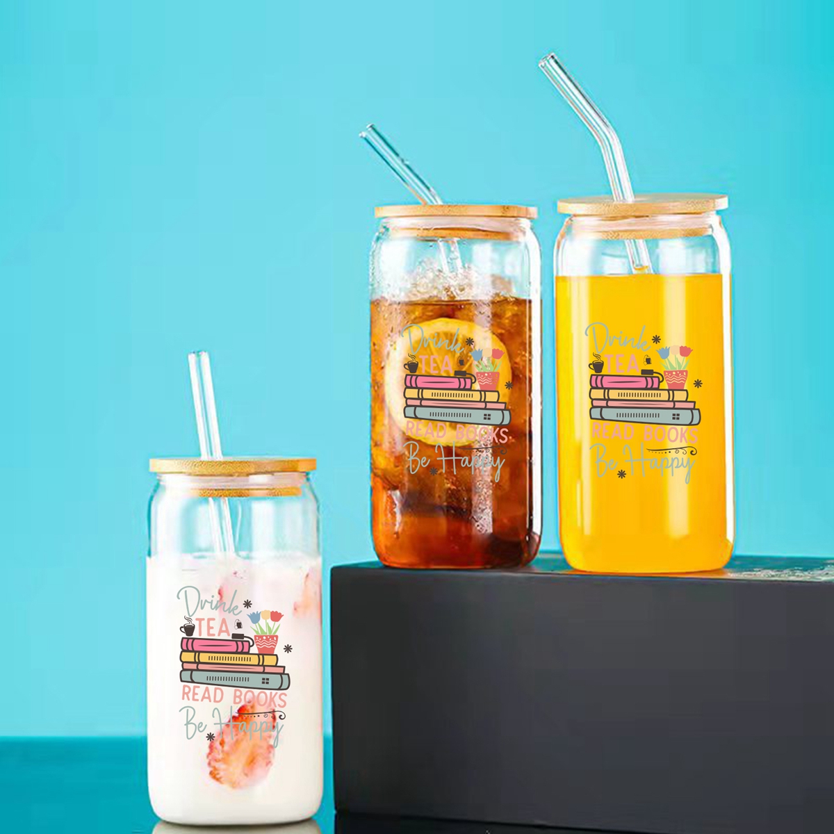 1pc Drink Tea Read Books Be Ha - Coffee Tea Library avis et prix