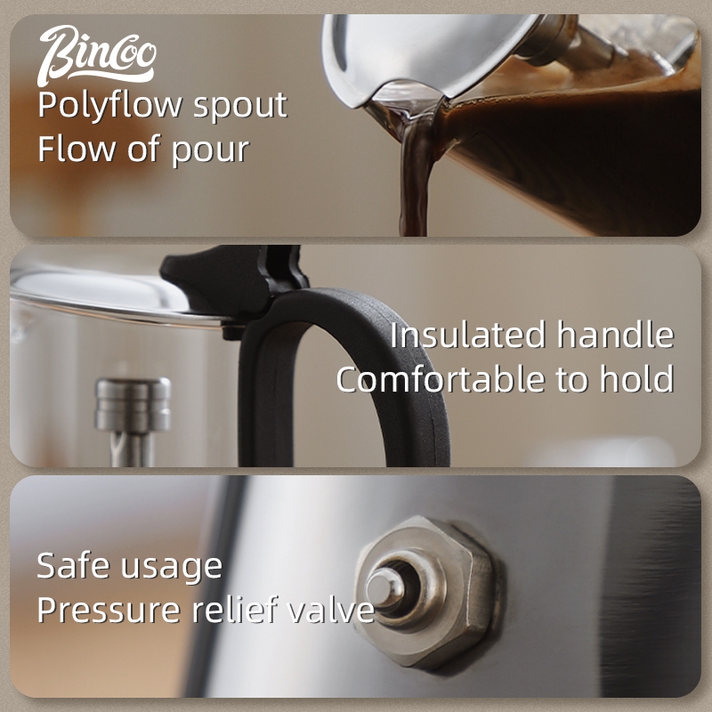 BINCOO Dual-valve Moka Pot Sta - Moka Pot Stove avis et prix