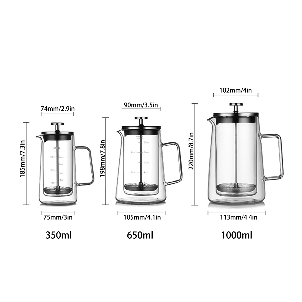 Double Layers French Press Pot - Coffee Tea Pots avis et prix