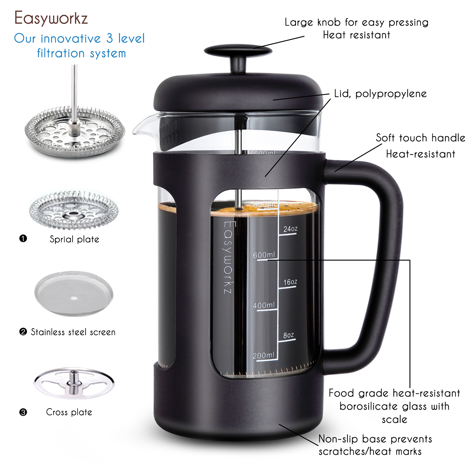 Easyworkz French Press  Coffee - Coffee Tea Press avis et prix