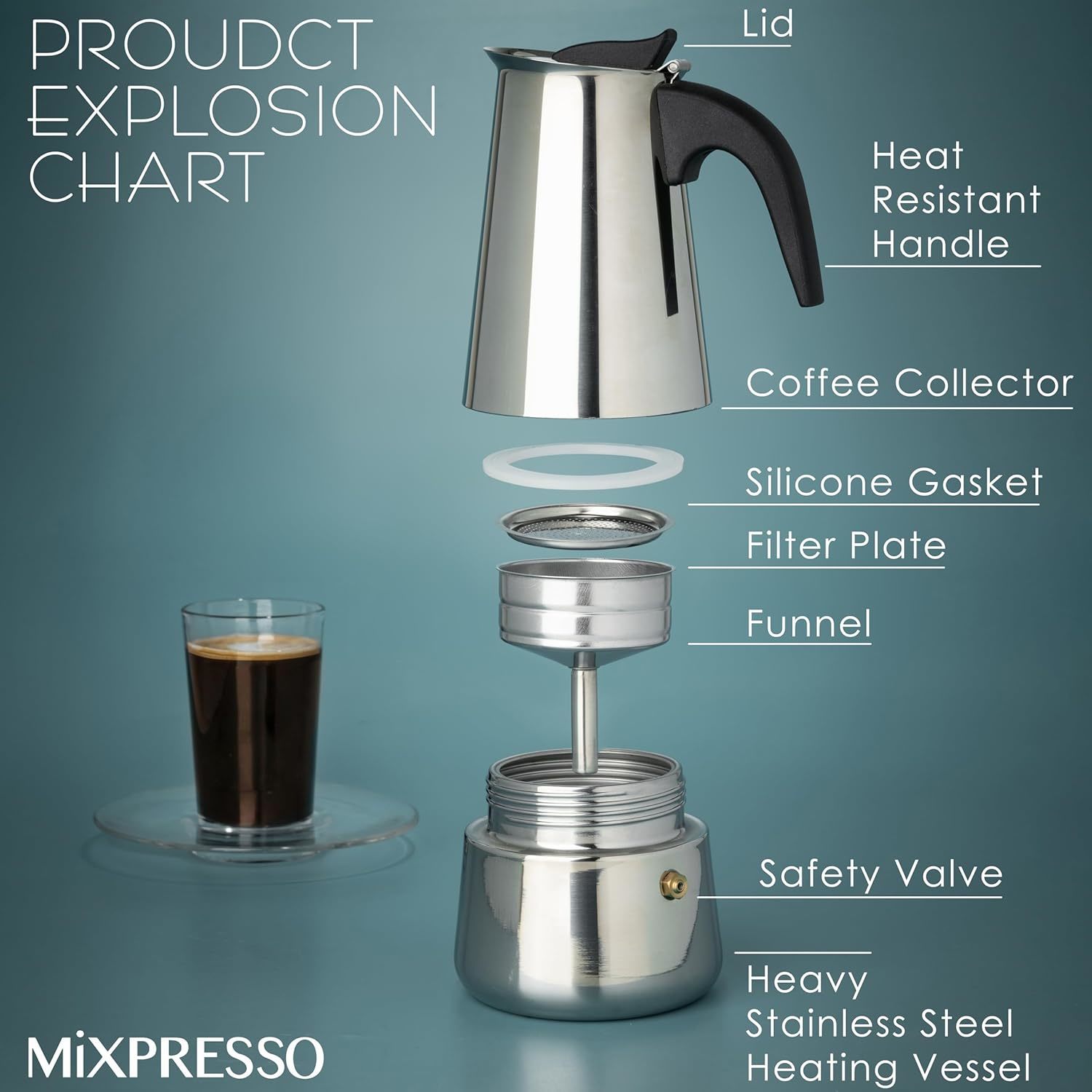 Mocha Coffee Pots Stainless St - Coffee Tea Pots avis et prix